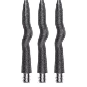 CALIBURN Curly shafts – Metal Dart Stems – Blasting – Black