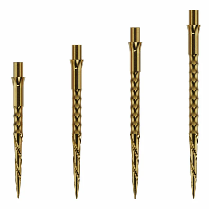 Caliburn Evo Dart Points – Spiro – No Lip – Gold