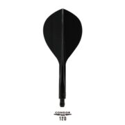 Condor Axe 120 Flights Teardrop – Sort, Kort