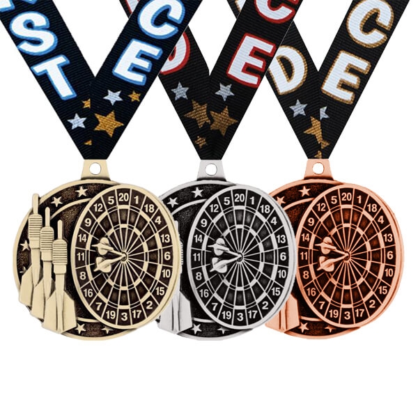 Dartmedaljer – Guld/Sølv/Bronze